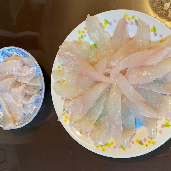 釣った魚はお刺身に